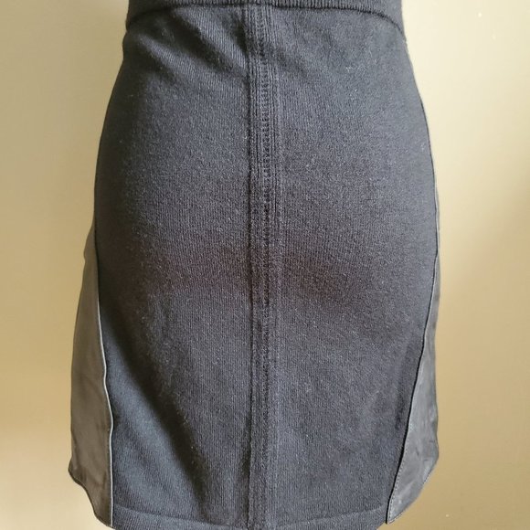 Rag & Bone Wool Knit and Lamb Leather Black Mini - Picture 9 of 12